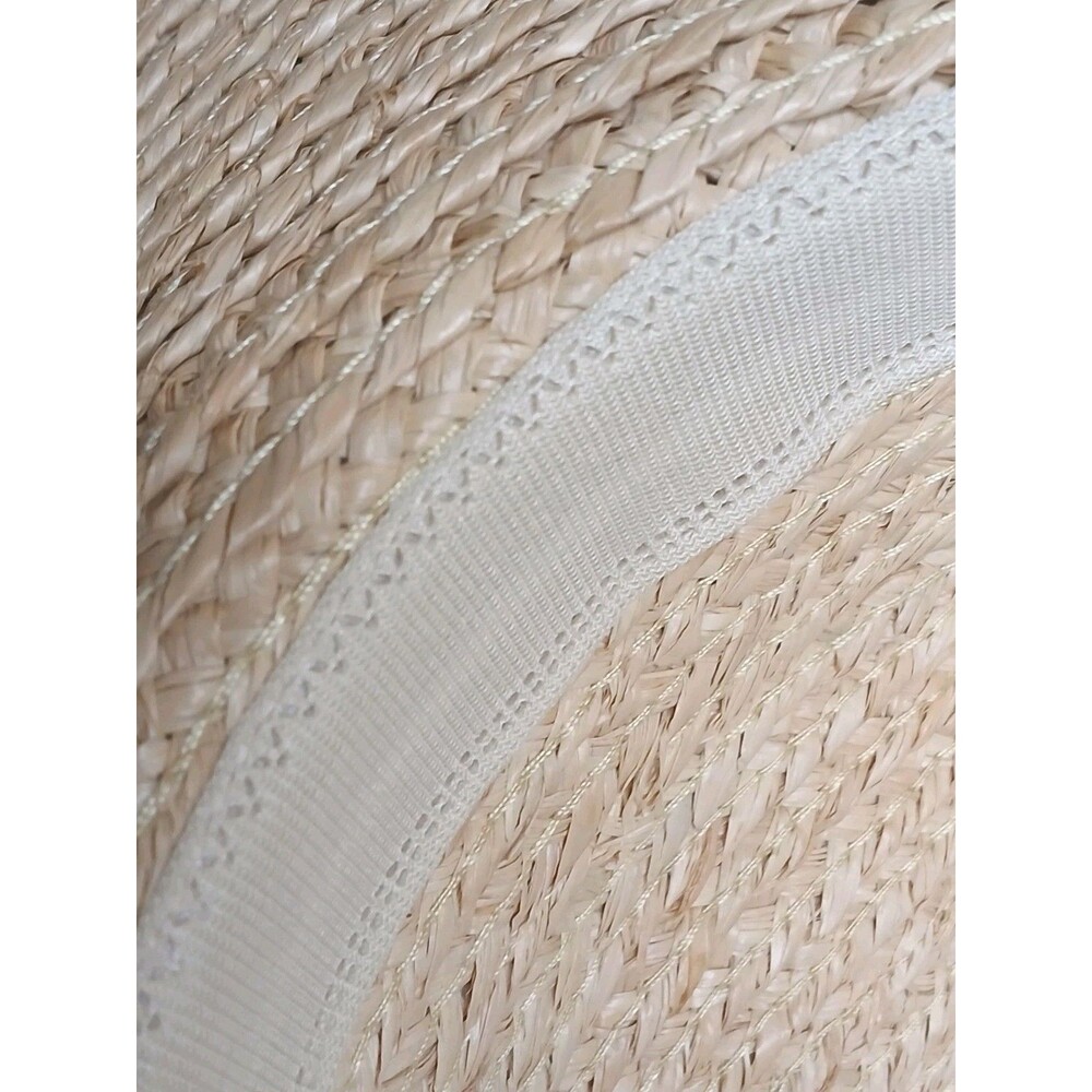 Hat Attack Raffia Continental Womens Hat SPF 50 Natural & Tobacco *NWT $172 - Picture 6 of 11